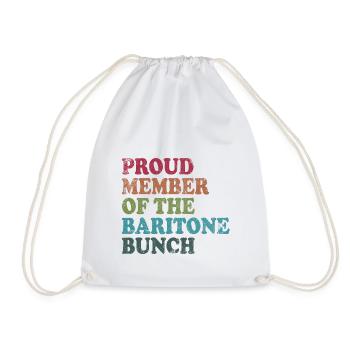 Fier membre du Baryton Bunch - rétro sombre - Sac de sport léger - blanc - Devant