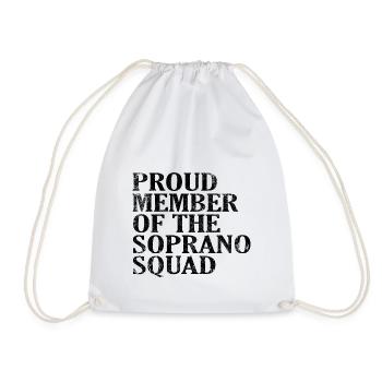 Proud Member of the Soprano Squad schwarz - Turnbeutel - Weiß - Vorne
