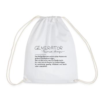 You're a generator - Drawstring Bag - white - Front