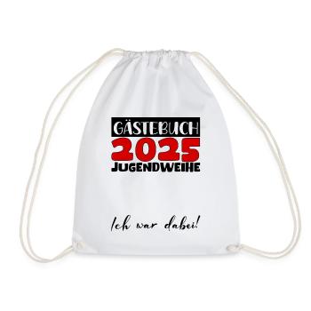 Jugendweihe 2025 Livre d’or Cadeau Filles Garçons - Sac de sport léger - blanc - Devant