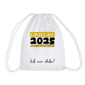Jugendweihe 2025 Gästebuch Geschenk Mädchen Jungen - Turnbeutel - Weiß - Vorne
