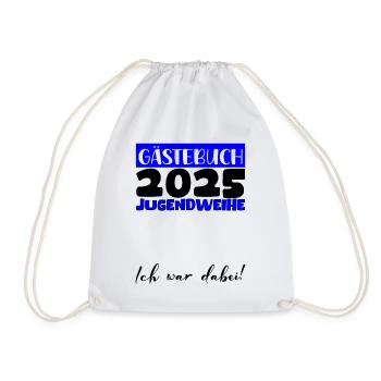 Jugendweihe 2025 Livre d’or Cadeau Filles Garçons - Sac de sport léger - blanc - Devant