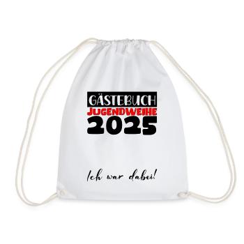 Jugendweihe 2025 Livre d’or Cadeau Filles Garçons - Sac de sport léger - blanc - Devant
