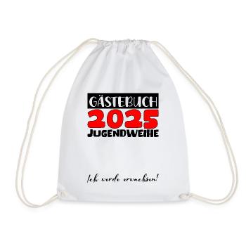 Jugendweihe 2025 Livre d’or Cadeau Filles Garçons - Sac de sport léger - blanc - Devant