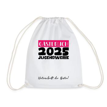 Jugendweihe 2025 Livre d’or Cadeau Filles Garçons - Sac de sport léger - blanc - Devant