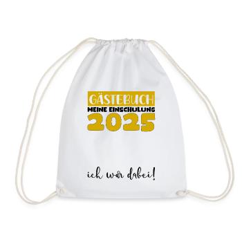Guestbook School Enrollment 2025 Young Girls Schoolchild - Drawstring Bag - white - Front