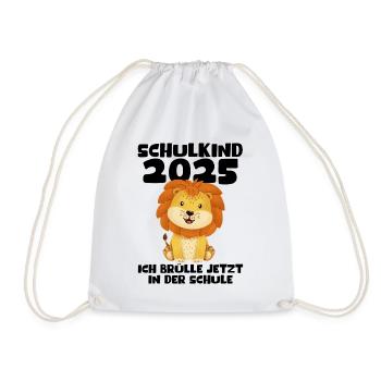School Child 2025 Young Girls School Enrollment 2025 Decoration - Drawstring Bag - white - Front