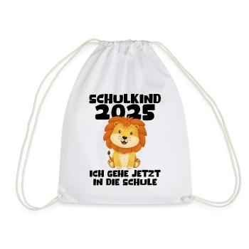Schulkind 2025 Junge Mädchen Einschulung 2025 Deko - Turnbeutel - Weiß - Vorne