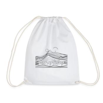Paragling Lineart Slide Ski - Drawstring Bag - white - Front