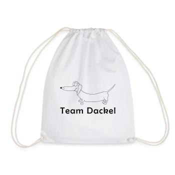 Team Dackel Umriss Dackel Vektor - Turnbeutel - Weiß - Vorne