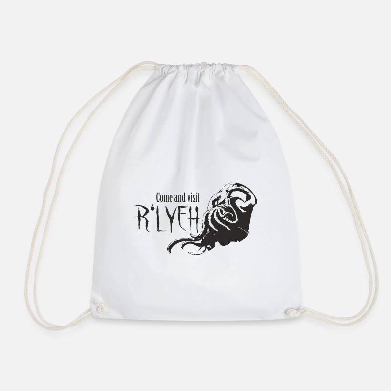 Come and visit R'lyeh - Cthulhu / Lovecraft - Turnbeutel - Weiß