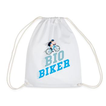 ORGANIC BIKER - Drawstring Bag - white - Front