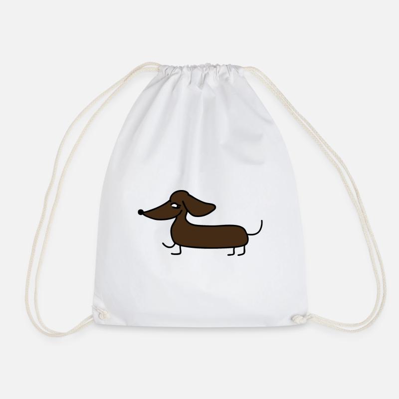 Dachshund sweet - Drawstring Bag - white