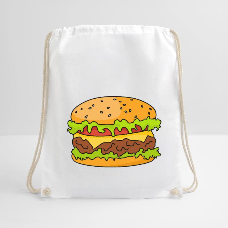 Hamburger oder Cheeseburger Turnbeutel