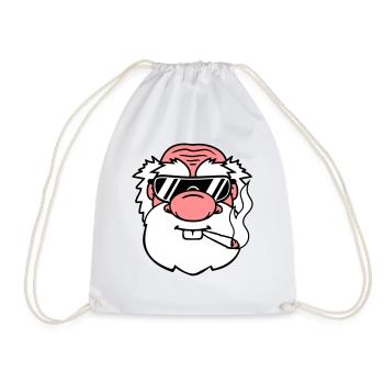 Cool Smoking Sunglasses Joint Weed Cannabis Cannabis - Drawstring Bag - white - Front