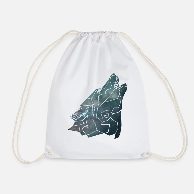 Star Wolf - Drawstring Bag - white
