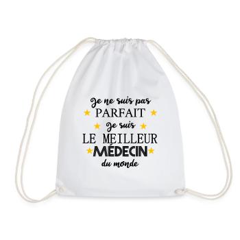 Je suis le meilleur médecin du monde - Sac de sport léger - blanc - Devant
