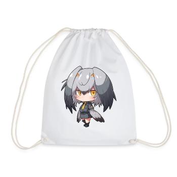 Mignon Shoebill Anime Fille - Sac de sport léger - blanc - Devant