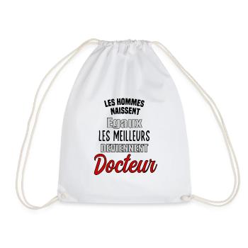 homme égaux les meilleurs deviennent docteur - Sac de sport léger - blanc - Devant