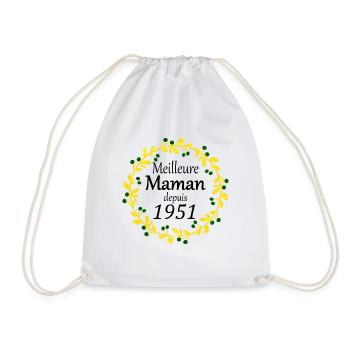 Meilleure Maman depuis 1951 - Sac de sport léger - blanc - Devant