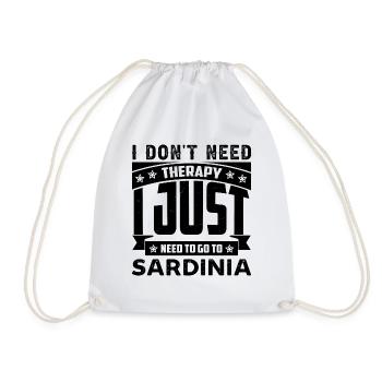 Je n’ai pas besoin de thérapie, je dois aller en Sardaigne - Sac de sport léger - blanc - Devant