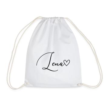 Lena Last Name First Name Girl - Drawstring Bag - white - Front