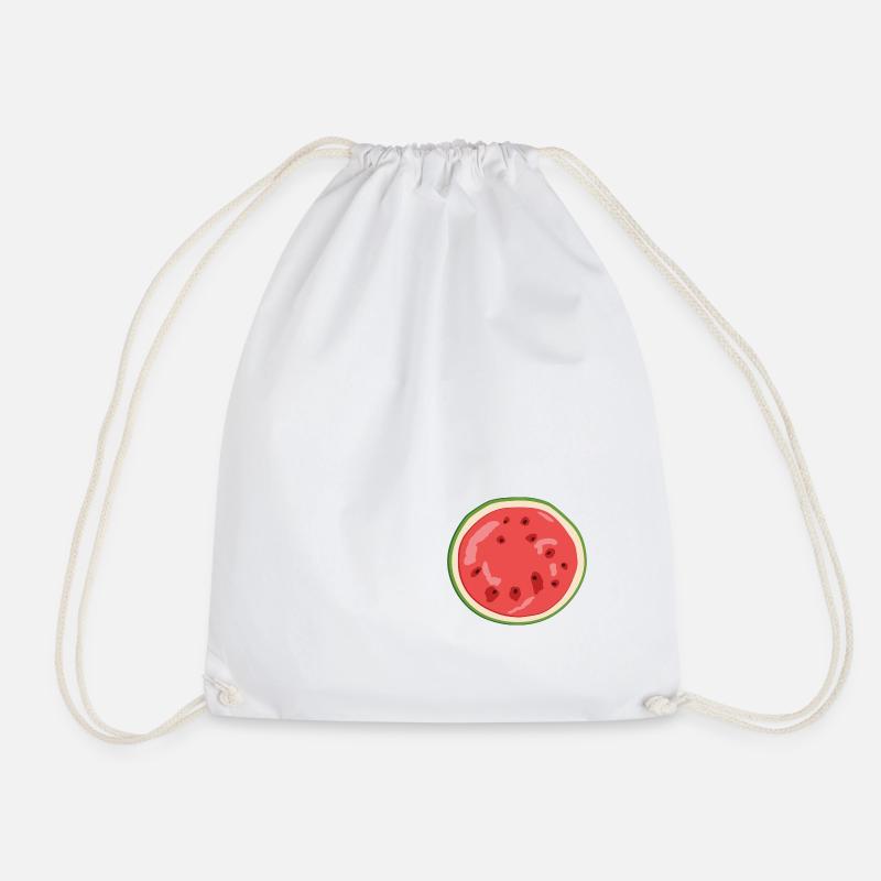 Fruits - Watermelon - Drawstring Bag - white