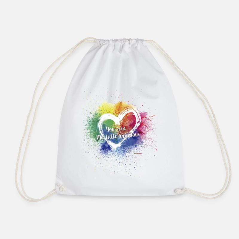 Kleiner Regenbogen - Turnbeutel - Weiß