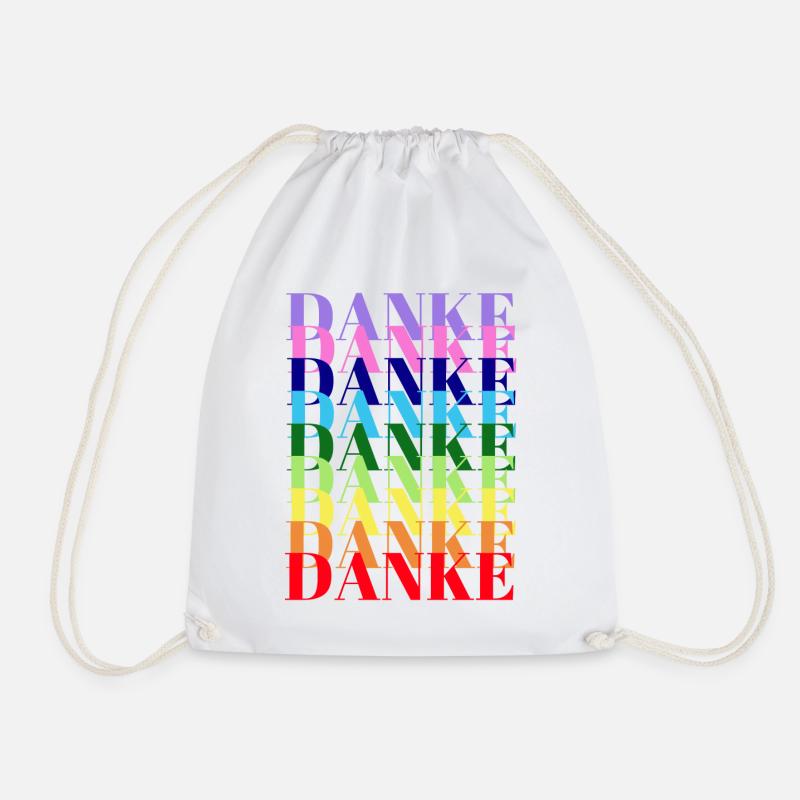 DANKE - DANKESCHÖN - - Turnbeutel - Weiß