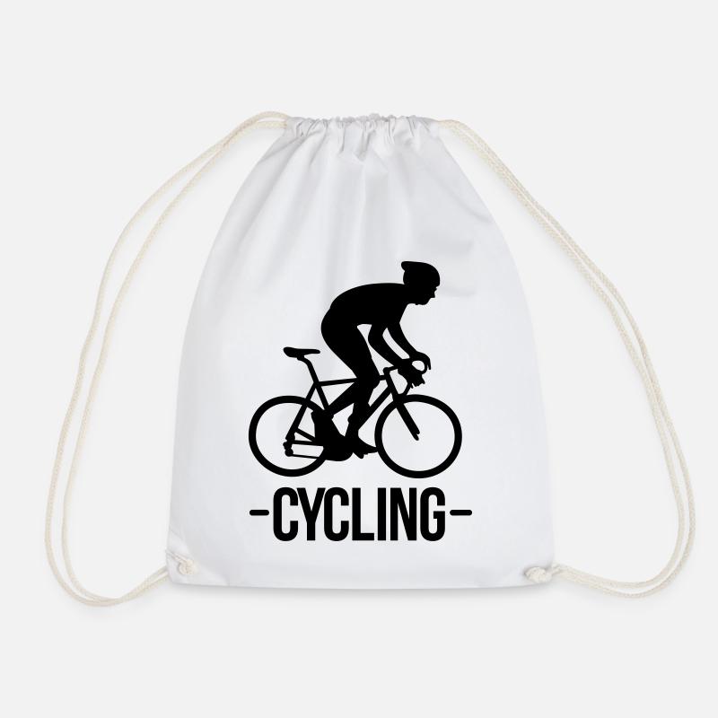 cycling - Drawstring Bag - white