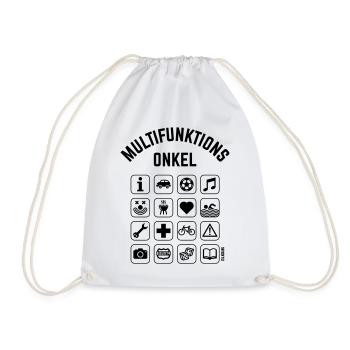 Multifunktions Onkel (16 Icons) - Turnbeutel - Weiß - Vorne