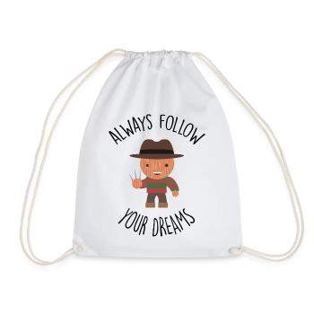 Freddy - Always follow your Dreams - Drawstring Bag - white - Front