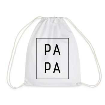 father - Drawstring Bag - white - Front