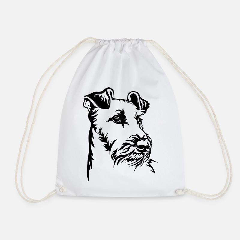 Irish Terrier Kopf - Turnbeutel - Weiß