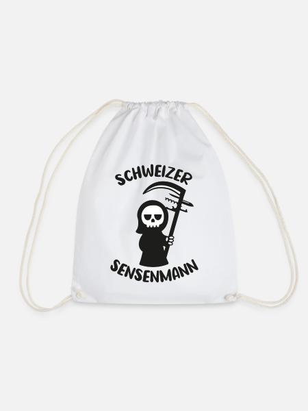 Sensenmann Schwarzer Humor Sarkasmus Tod Sense - Turnbeutel - Weiß