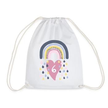Rainbow 6th Birthday Enfants - Sac de sport léger - blanc - Devant