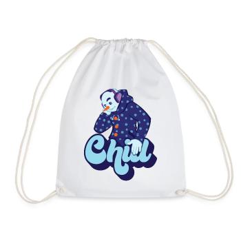 Chill Cool Fun Schneemann Winter Schnee Weihnachtsgeschenk - Turnbeutel - Weiß - Vorne