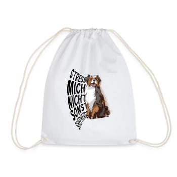 Australian Shepherd Aussie Geschenk - Turnbeutel - Weiß - Vorne
