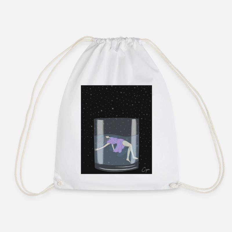 Lost - Drawstring Bag - white