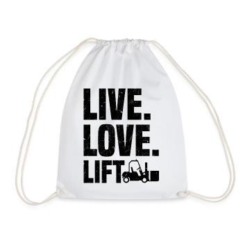 Forklift Driver | Forklift Profession Gifts - Drawstring Bag - white - Front