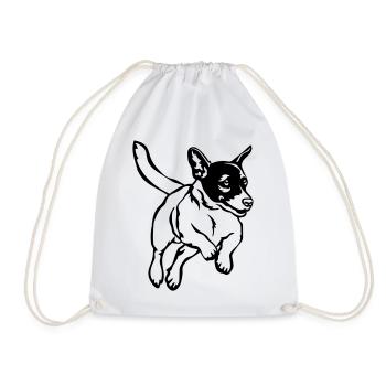 Jack Russell Terrier - Drawstring Bag - white - Front