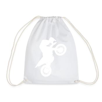 Dirt Bike Dirt Biker Motocross Dirt Bike Men - Drawstring Bag - white - Front