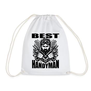 THE BEST HANDYMAN - Sac de sport léger - blanc - Devant