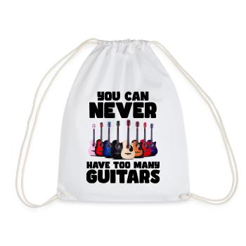 You can never have too many guitars # - Drawstring Bag - white - Front