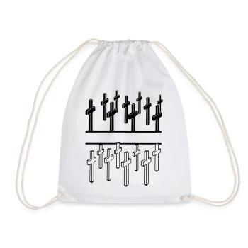 Crosses Military Cemetery - Drawstring Bag - white - Front