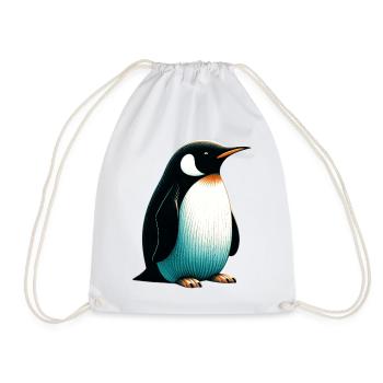 Penguin - Drawstring Bag - white - Front