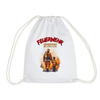 Feuerwehr Gemeinsam ein Leben Lang Vater und Sohn - Turnbeutel - Weiß - Vorne