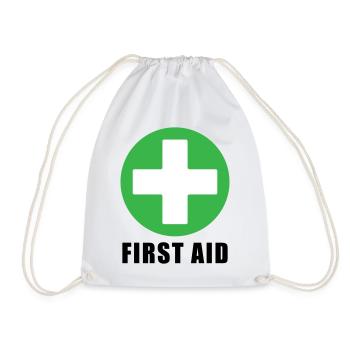 First Aid Medical Cross Sicherheitssymbol Vektor-Symbol - Turnbeutel - Weiß - Vorne