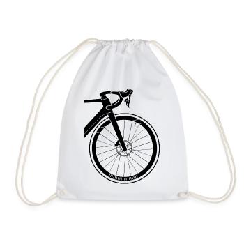 Détail de vélo de route Gravel Illustration Logo - Sac de sport léger - blanc - Devant