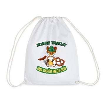 Bayern Fest - Koane Tracht aba but mega sweet - Drawstring Bag - white - Front